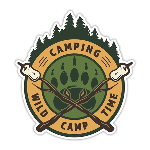 Aufkleber: Camping Wild Camp Time