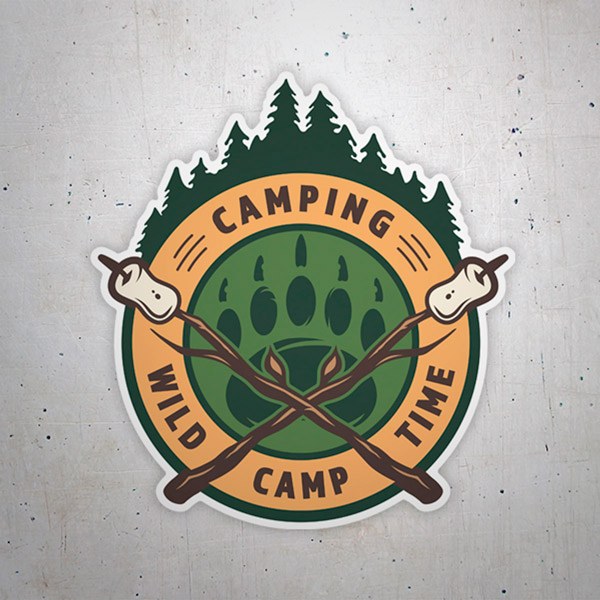 Aufkleber: Camping Wild Camp Time