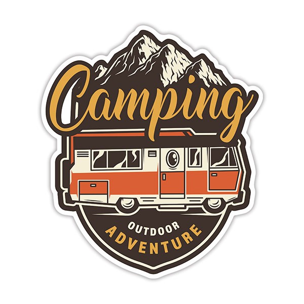 Aufkleber: Camping Outdoor Adventure
