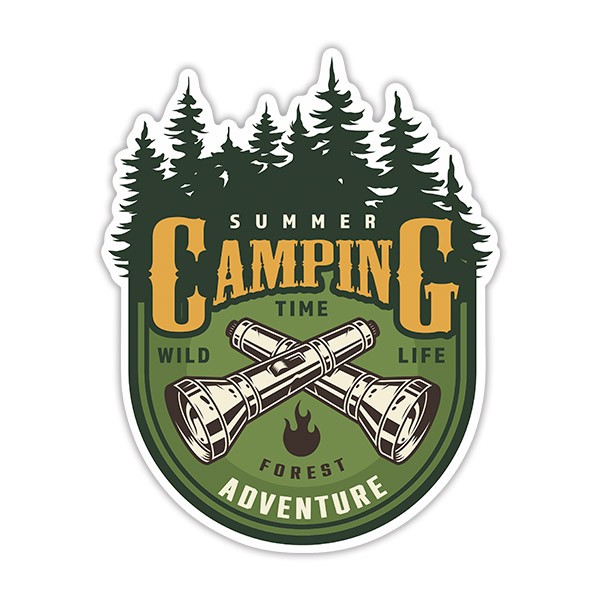 Aufkleber: Camping Summer Adventure