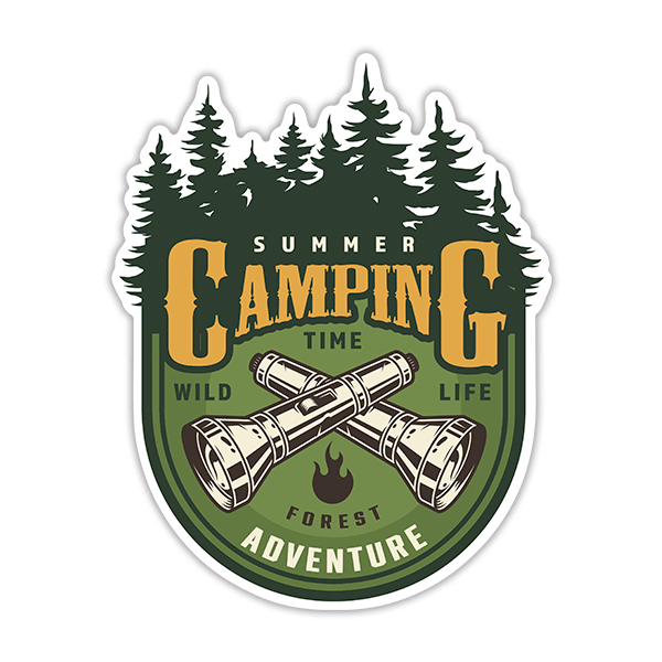 Aufkleber: Camping Summer Adventure