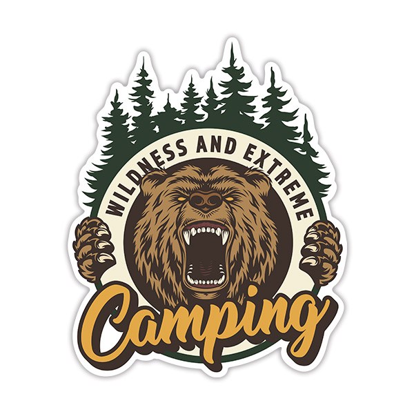 Aufkleber: Camping Wildness and Extreme