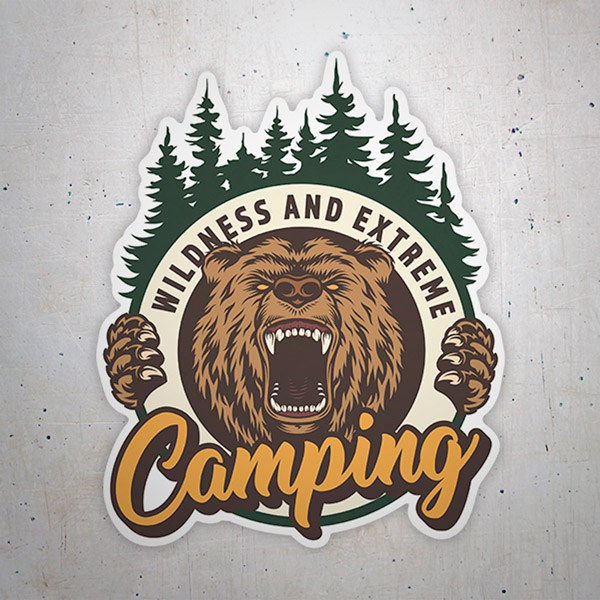 Aufkleber Wildness and Extreme Camping B&auml;r 2/2