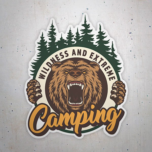 Aufkleber: Camping Wildness and Extreme