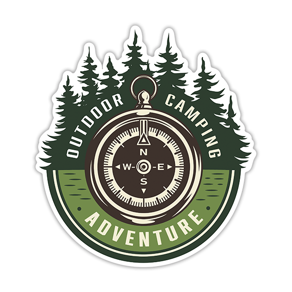Aufkleber: Outdoor Camping Adventure