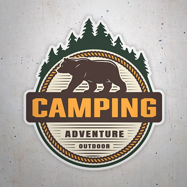 Aufkleber Camping Adventure Outdoor B&auml;r 2/2