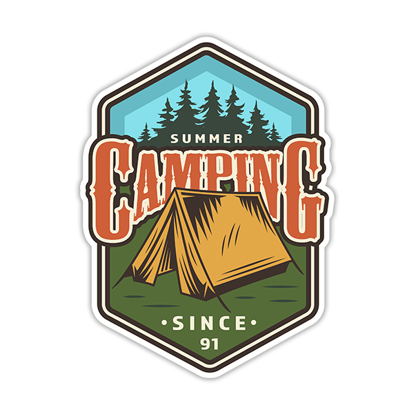 Aufkleber: Camping Summer