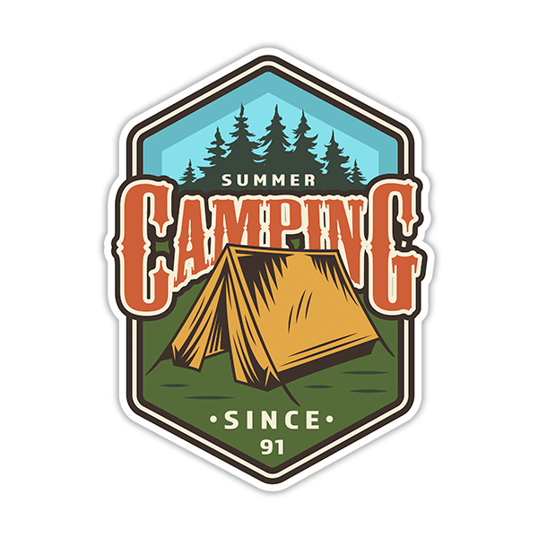 Aufkleber: Summer Camping