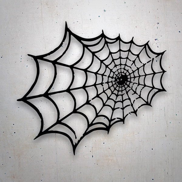 Aufkleber: Spinnennetz mit Panoramablick