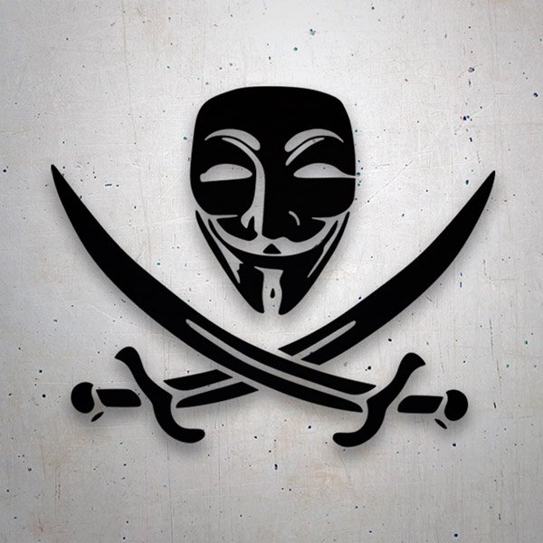 Aufkleber: Anonymous Pirat