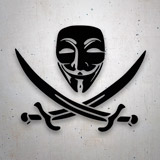 Aufkleber: Anonymous Pirat 2