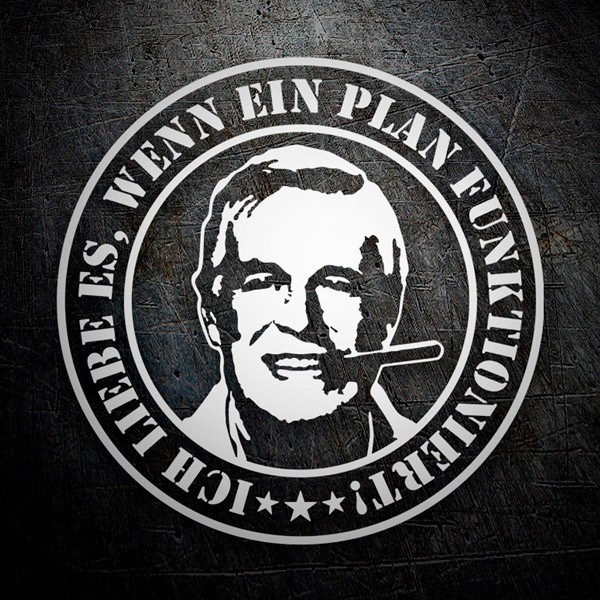 Aufkleber: A-Team Hannibal Smith Deutscher Text