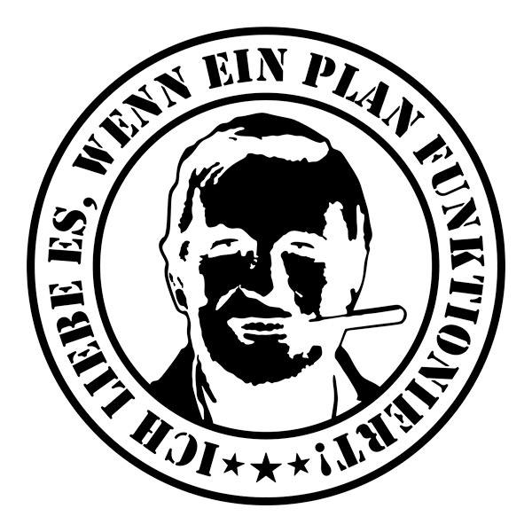 Aufkleber: A-Team Hannibal Smith Deutscher Text