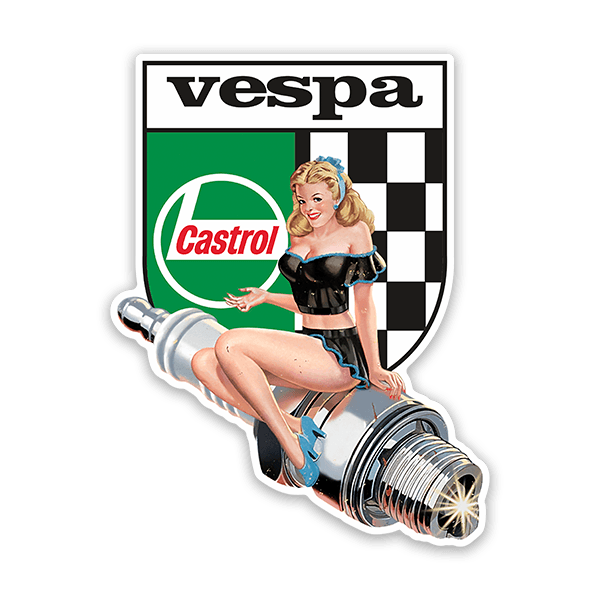 Aufkleber: Vespa Castrol 0