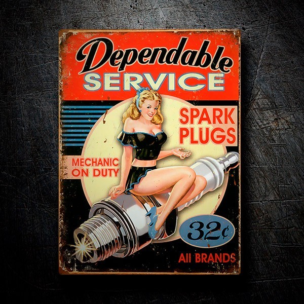 Aufkleber: Mechanische Werkstatt, Zuverl&auml;ssiger Service