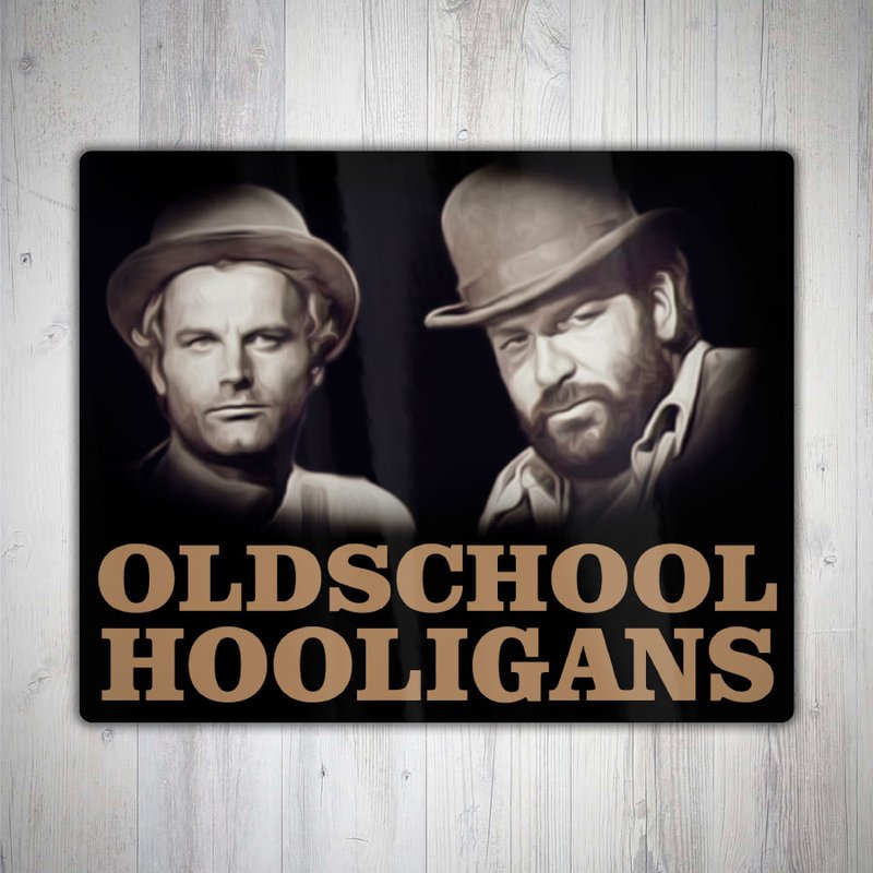 Aufkleber: Bud Spencer und Terence Hill Oldschool Hooligans