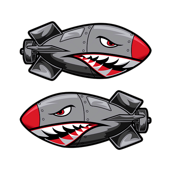 Aufkleber: Atombomben Hai