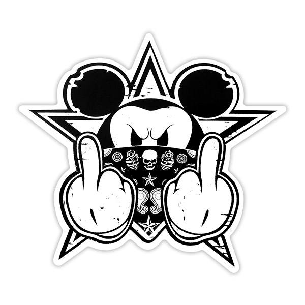 Aufkleber: Micky Maus Gangster