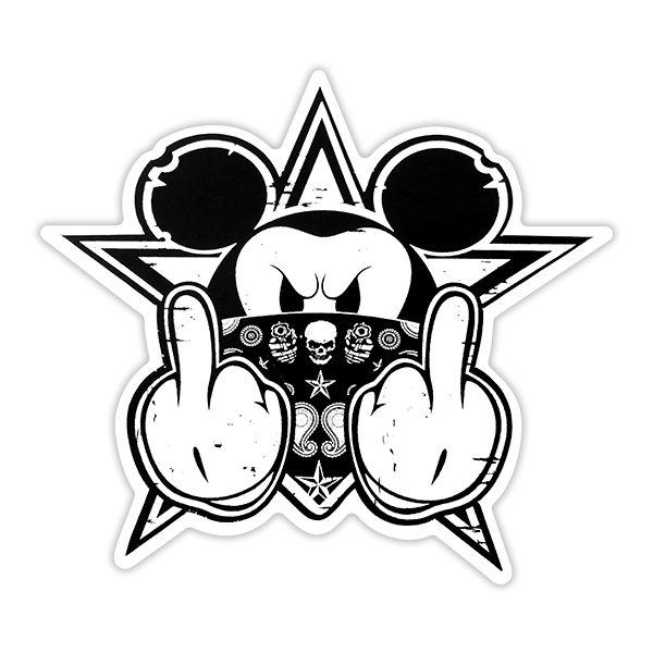 Aufkleber: Micky Maus Gangster