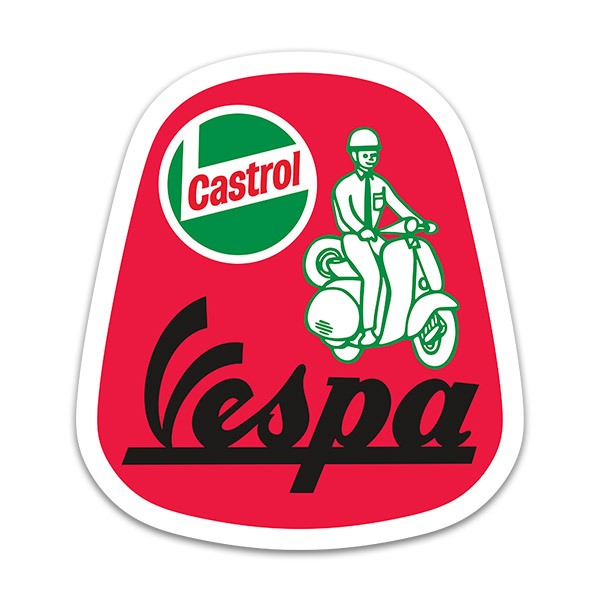 Aufkleber: Vespa Castrol II