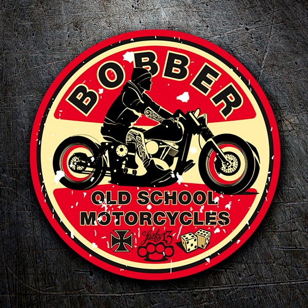 Aufkleber: Bobber Old School Motorcycles