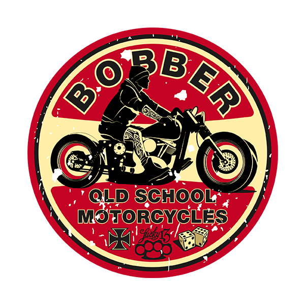 Aufkleber: Bobber Old School Motorcycles