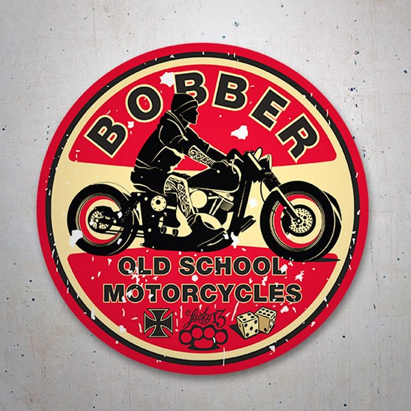 Aufkleber: Bobber Old School Motorcycles