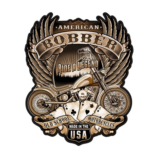 Aufkleber: American Bobber