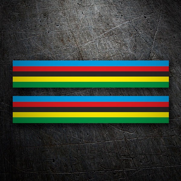 Aufkleber: Farbenfrohe Horizontale Streifen f&uuml;r Fahrrad