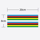 Aufkleber: Farbenfrohe Horizontale Streifen f&uuml;r Fahrrad 4