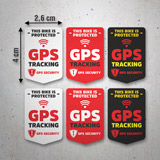 Aufkleber: Set 6X GPS-Sicherheit für Fahrräder 3