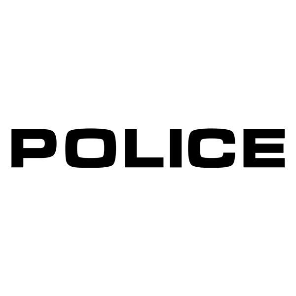 10cm Auto-Aufkleber Sticker Decal Police Badge Silver Stern Kranz Polizei  G2433