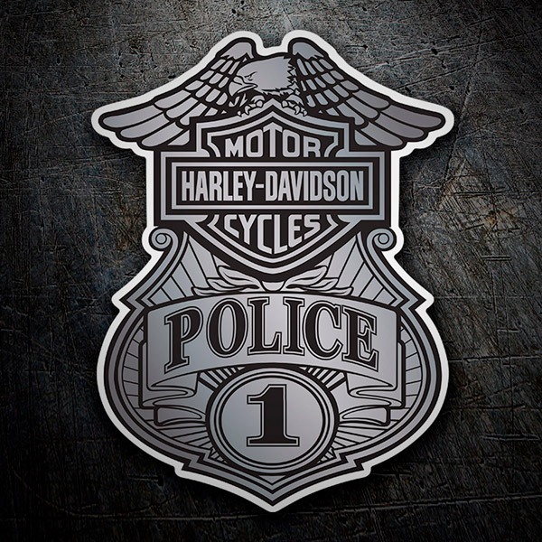 Harley Davidson Logo-Aufkleber für Motorrad Schwarz 