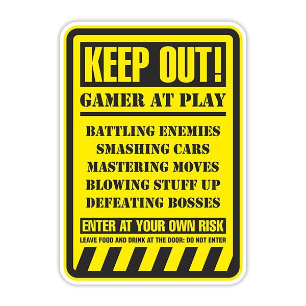 Aufkleber: Keep Out! Gamer at Play II