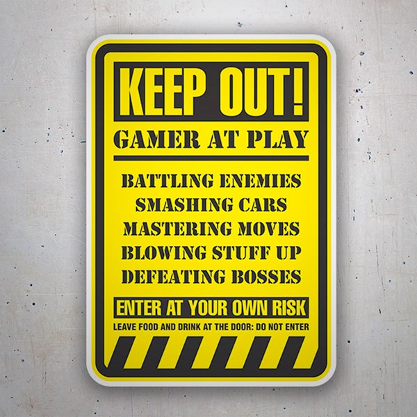Aufkleber: Keep Out! Gamer at Play II