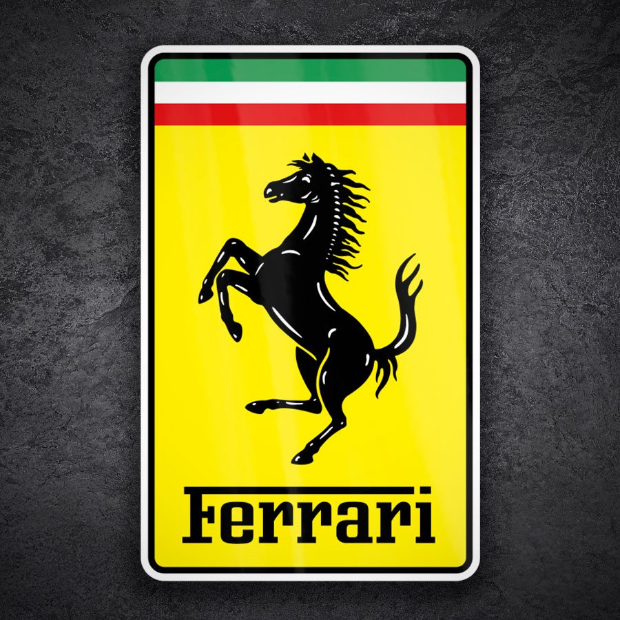 Aufkleber: Cavallino Rampante mit Ferrari-Logo