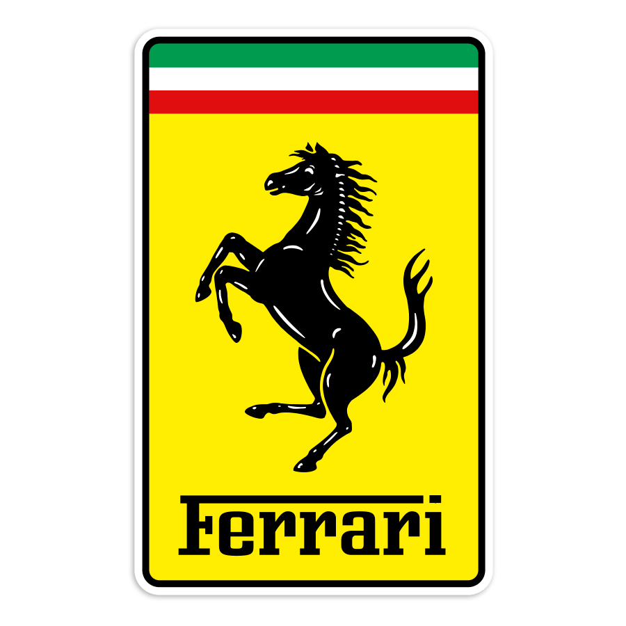 Aufkleber: Cavallino Rampante mit Ferrari-Logo