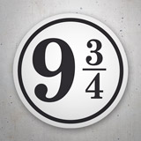 Aufkleber: Bahnsteig für die Fahrt nach Hogwarts 9 3/4 3