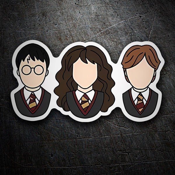 Aufkleber: Harry, Hermione und Ron