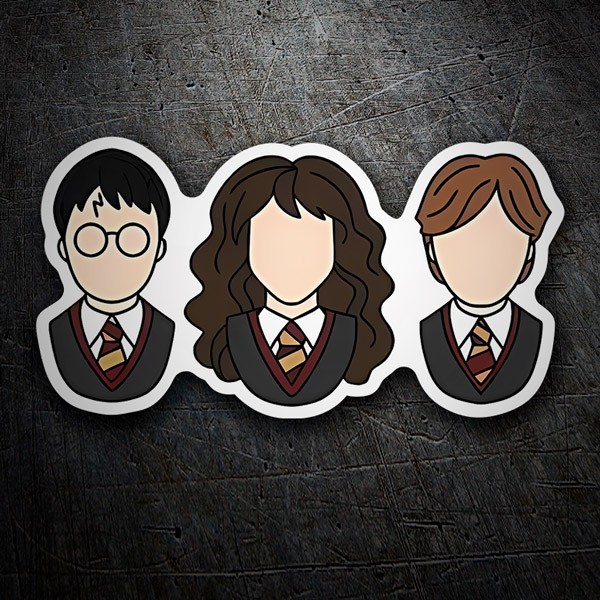 Aufkleber: Harry, Hermione y Ron