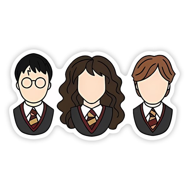 Aufkleber: Harry, Hermione und Ron