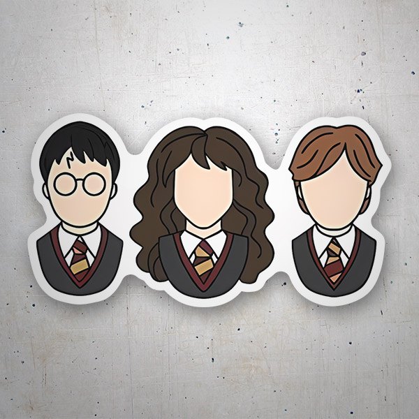 Aufkleber: Harry, Hermione und Ron