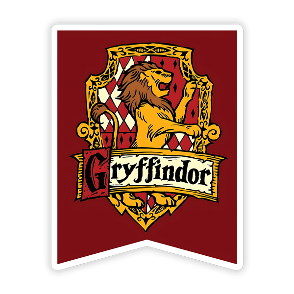 Aufkleber: Gryffindor Emblem mit L&ouml;wen