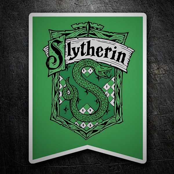 Aufkleber: Slytherin Emblem im Dreiecksschild