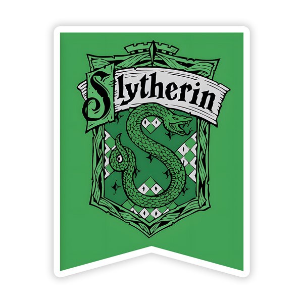 Aufkleber: Slytherin Emblem im Dreiecksschild