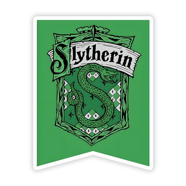 Aufkleber: Slytherin Emblem im Dreiecksschild