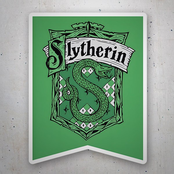 Aufkleber: Slytherin Emblem im Dreiecksschild