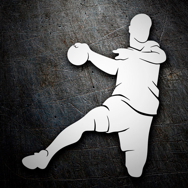 Aufkleber: Handball schießen