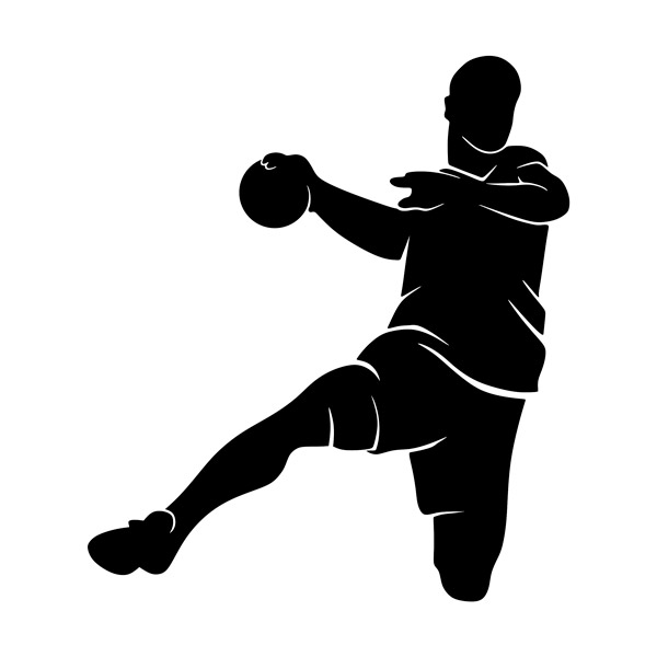 Aufkleber: Handball schießen