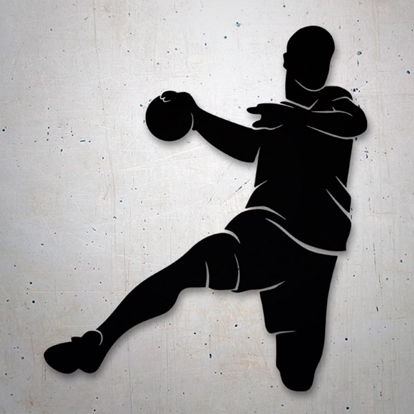Aufkleber: Handball schießen